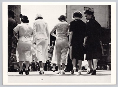 Vintage 1930s 'Park Avenue Bums' NYC Street Scene Photo Postcard