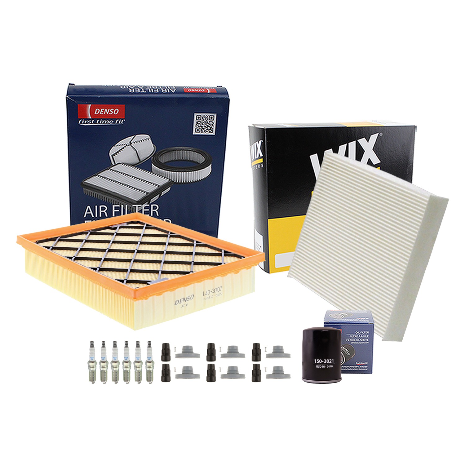 Denso Tune Up Kit NGK 6 Spark Plugs  Boots Kit for MKZ Base 3.7L V6 Vin K 2013