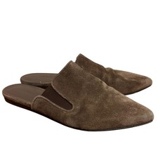 Jenni Kayne Suede Mule in Espresso Brown Leather Size 35 5 Classic Capsule Work
