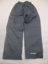 Columbia Size XS Kids Blk Pull On Pockets Straigh Logo Waterproof Rain Pants 314