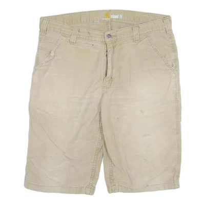 CARHARTT Hommes Short Beige Coupe Décontracté 2XL W36 Travail Coton Mélange - Photo 1/4