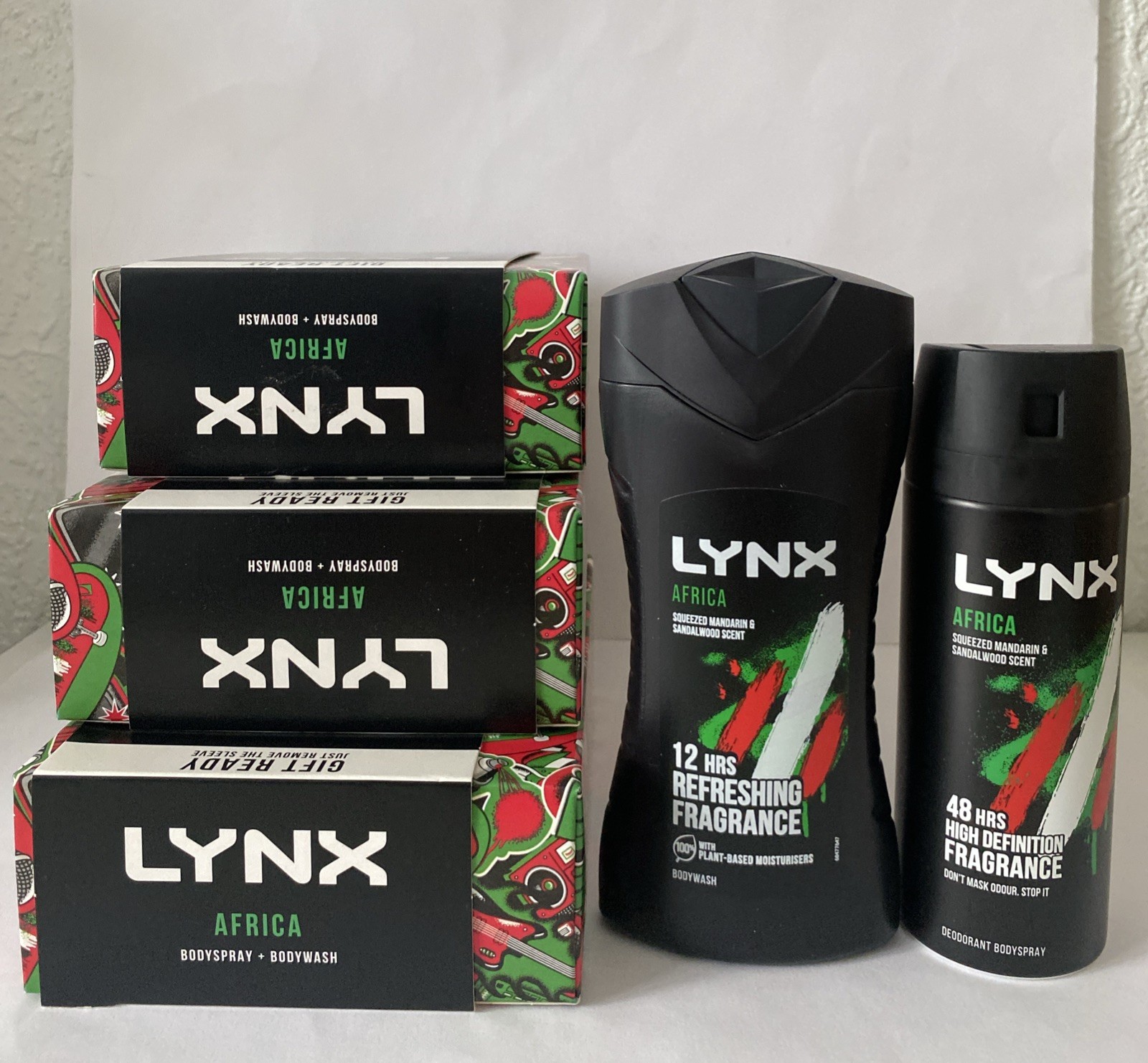 LYNX AFRICA THE O G Body Spray +Body Wash GIFT READY FULL SIZE - Image 4