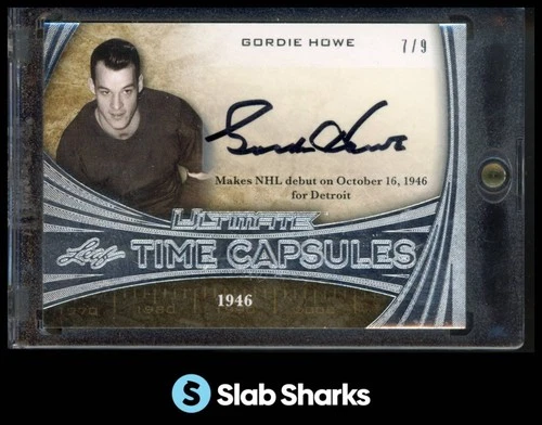 2015 LEAF ULTIMATE #TC-GH2 GORDIE HOWE TIME CAPSULE SPECTRUM AUTO /9
