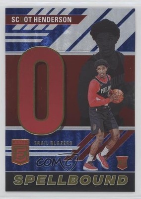 2023-24 Donruss Elite Spellbound Blue 29/99 Scoot Henderson #13 Rookie RC 3hd