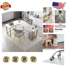 Heavy Duty PVC Chair Mat 51x63" Clear Hardwood Floor Protection Safe