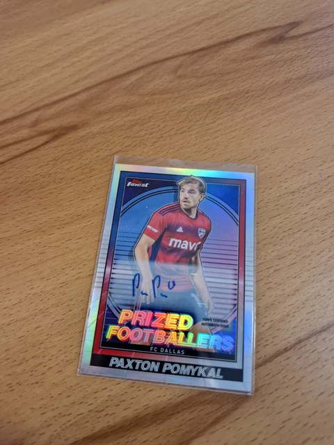 Topps MLS Finest 2022 Soccer Auto Autograph Autogramm Paxton Pomykal Dallas /99