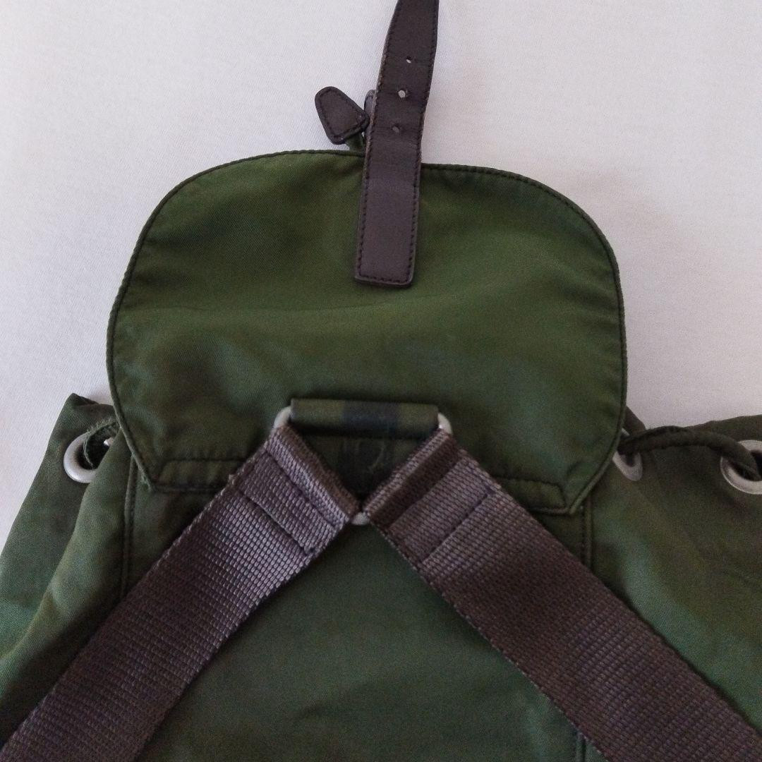⌘*⌘様 PRADA ダークグリーン バックパック PRADA Backpack Dark Green Nylon Triangle Logo Women's From
