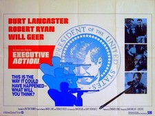 EXECUTIVE ACTION 1973 Burt Lancaster, Robert Ryan, Will Geer UK QUAD POSTER