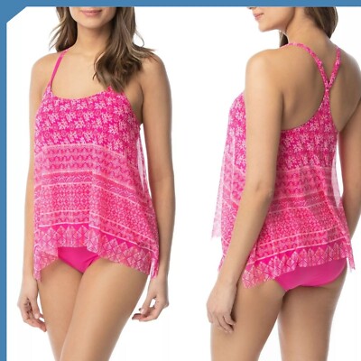 Contours Coco Reef Top Tankini Rot Meer Größe 46 us 8 32c Bügel Schichten
