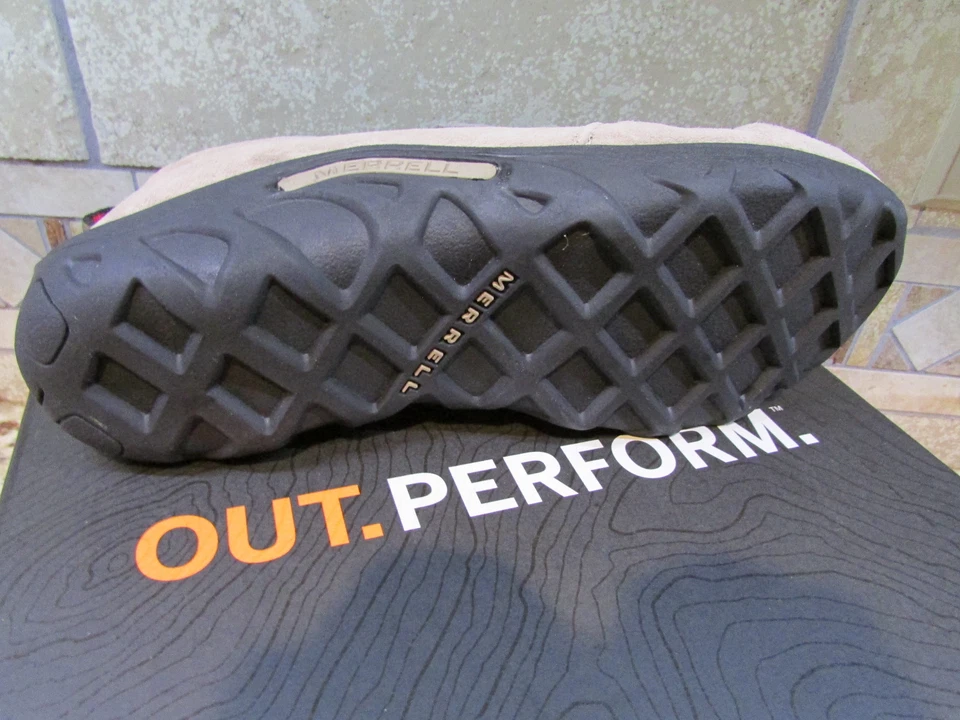 NUEVOS MOCASINES MERRELL JUNGLE MOCASINES SIN USAR, EN CAJA, NIÑAS JÓVENES 6,5-7,5 GAMUZA TOPO  Foto 4 de 4