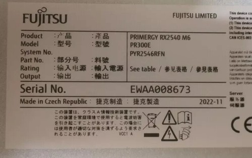 NEW Fujitsu Primergy RX2540 M6 Up to 2x Scalable CPU 32-DIMM 24Bay CTO 2U Server - Picture 3 of 5