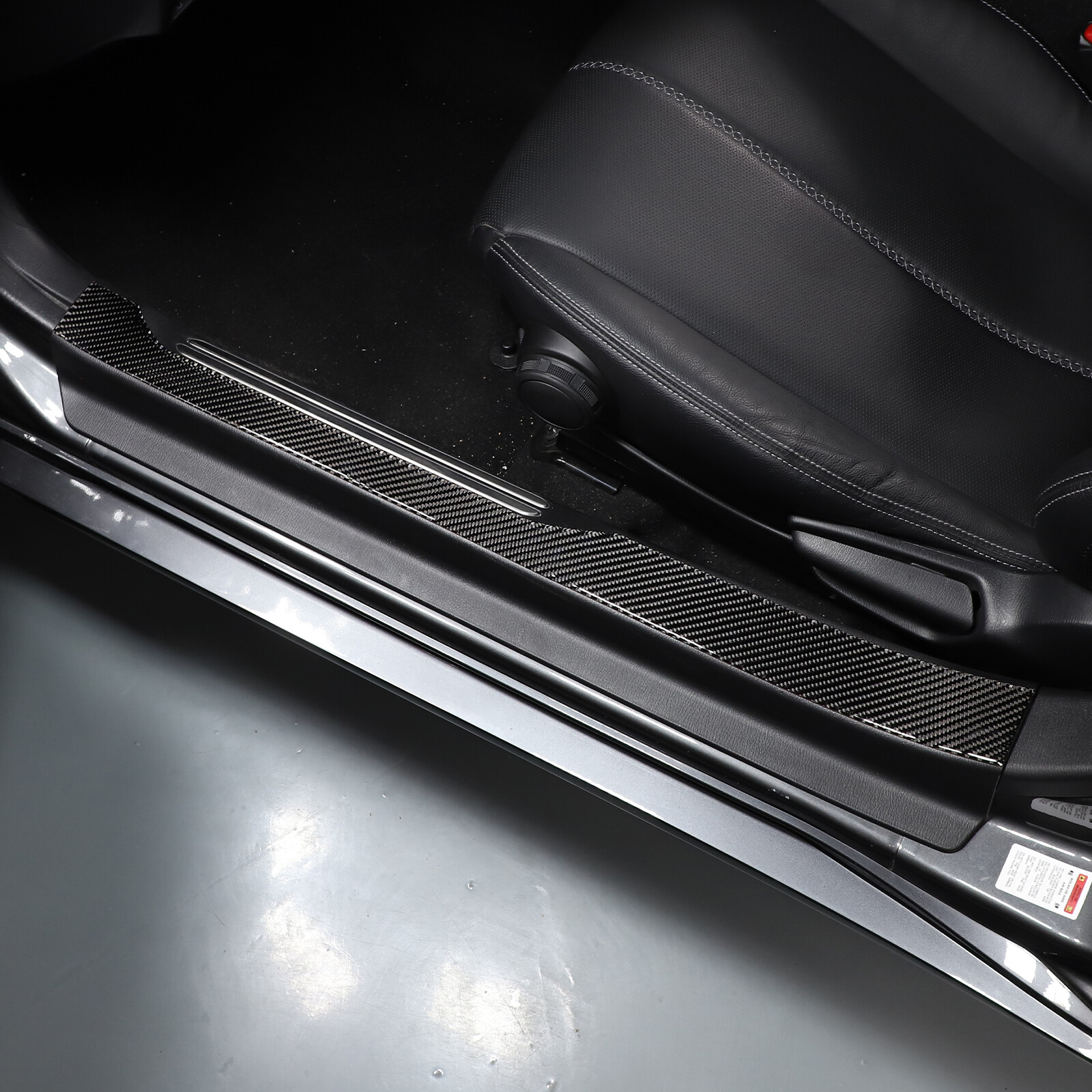 Soft Carbon Fiber Door Sill Protector Trim Sticker For Mazda MX-5 Miata 16+ US