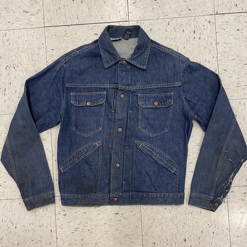 Roebucks Selvedge Denim Jacket Vintage 50's 60's - Gem Roebucks Selvedge Denim Jacket Vintage 50's 60's - Gem
