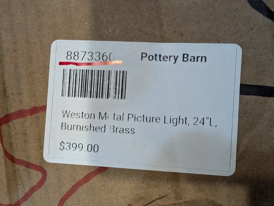Luz de cuadro de metal POTTERY BARN Weston - 24" - Latón - CAJA ABIERTA Foto 4 de 4