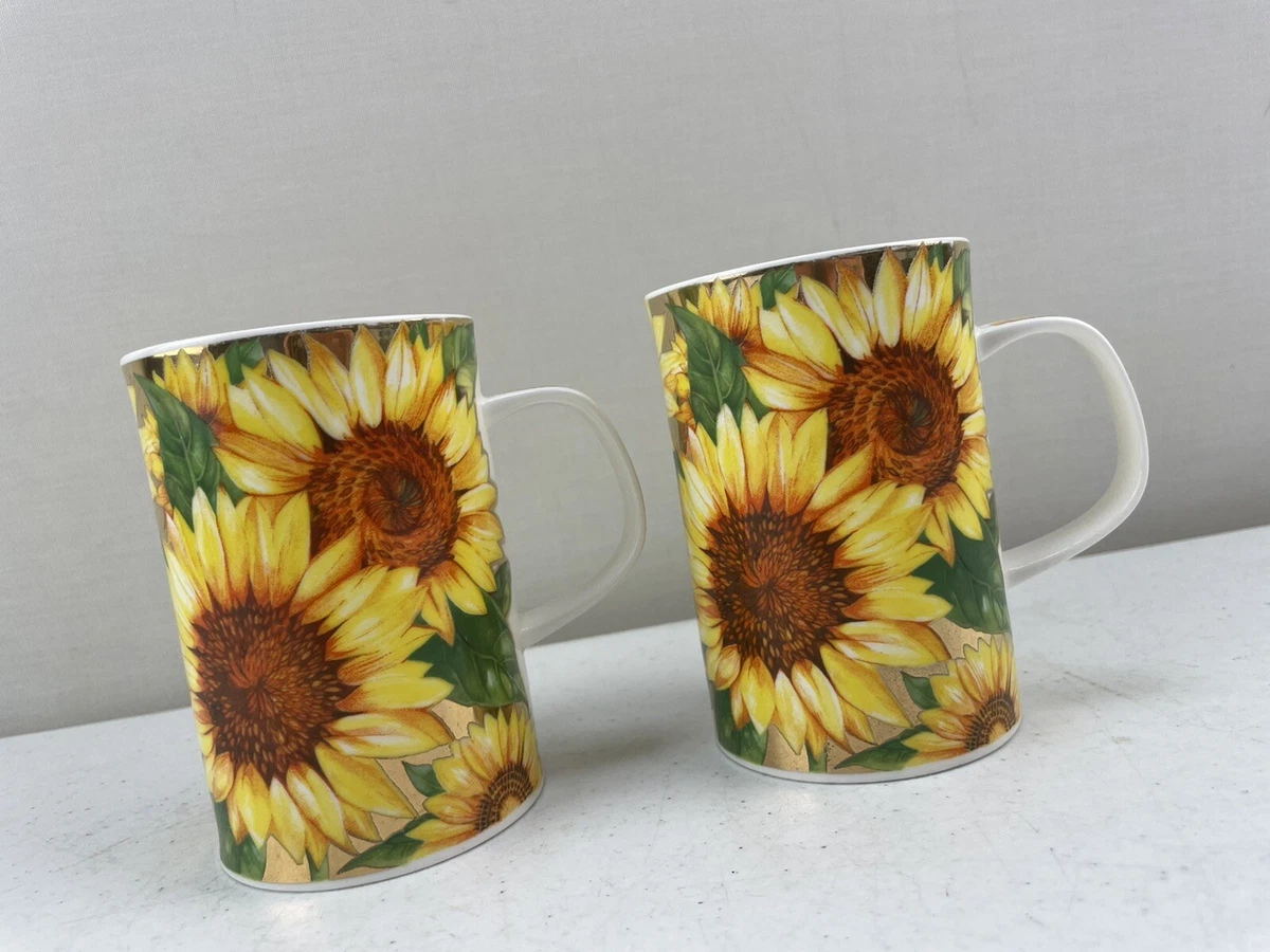 Set da colazione girasoli in porcellana dipinta a mano - ELIX ART