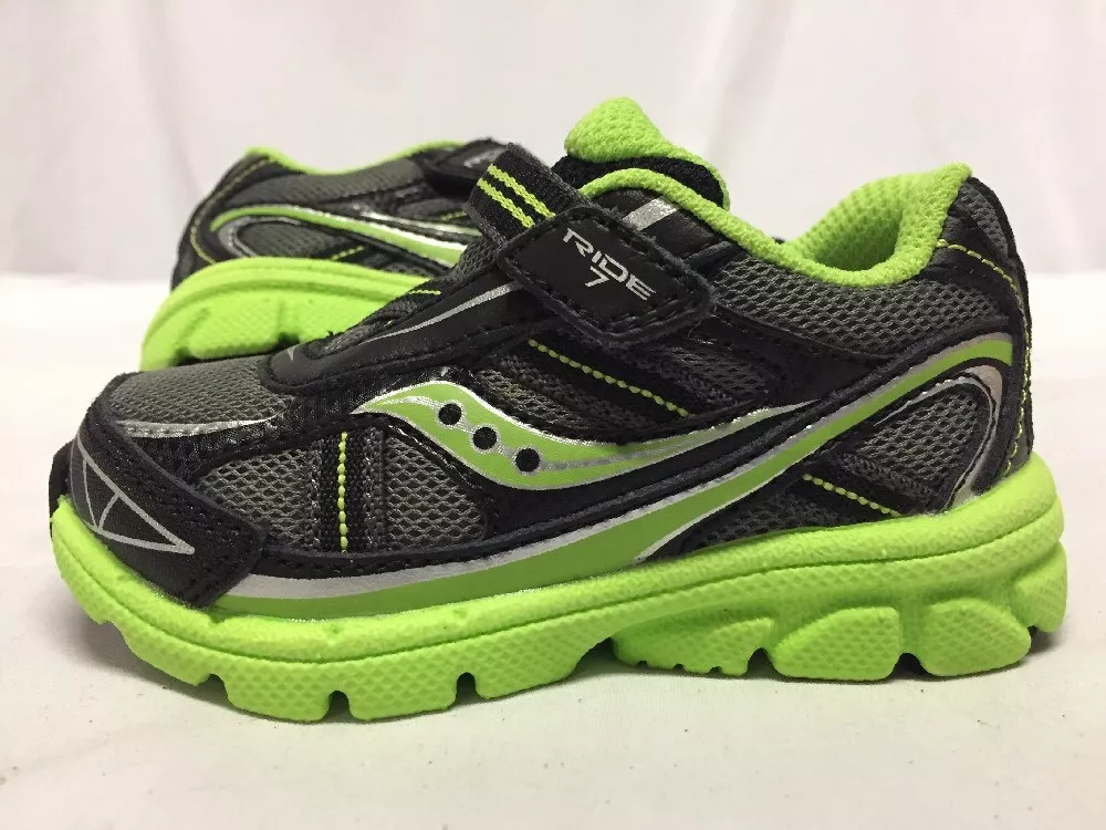 Saucony RIDE7 Baby Boys Athletic Shoes Size 5M UK 4.5 Eur 21 Black