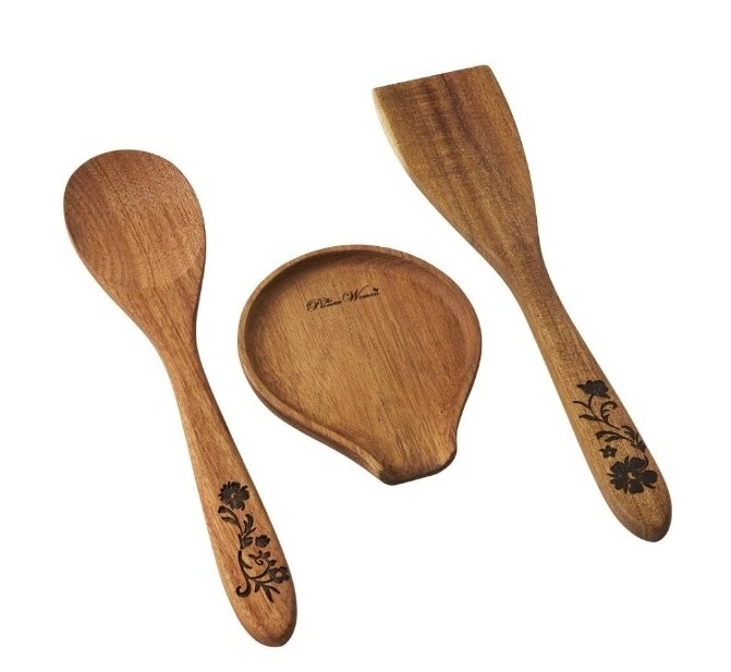 Cuisinart Cuchara Sólida De Nailon, Gris Con Mango Naranja