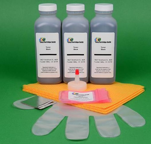 3-Toner Refill Kits w/Chips for HP Enterprise P3010 P3011 P3015 P3016 55A CE255A - 第 1/1 張圖片