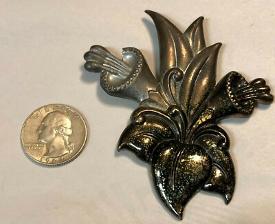 Bunch Of Flowers Pin Sterling Silver .925