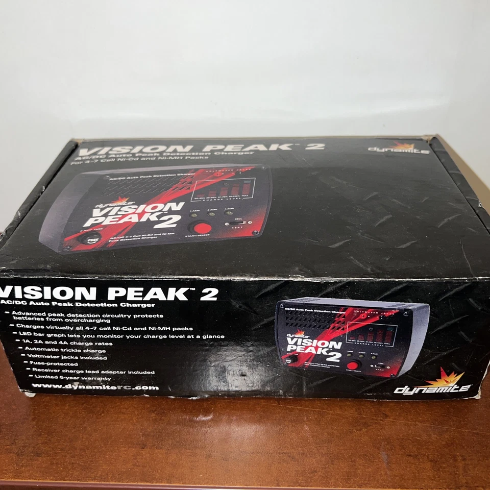 Vision Peak 2 DYNAMITE DYN4044, AC/DC Auto Peak Detection Charger  4-7 Cell - Image 2 of 4