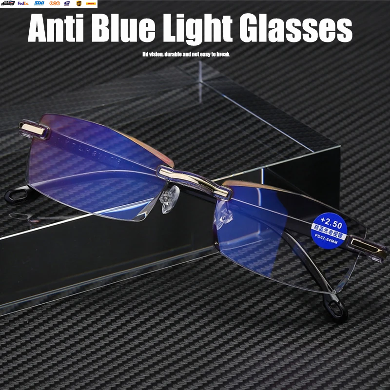 Anti Blue Light Glasses Blocking Filter Reduces Eyewear Strain Clear Gaming Comp-image