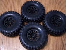 Fits Traxxas TRX-4 Land Rover Defender 1.9 Canyon Trail Tires Black Wheels 12mm