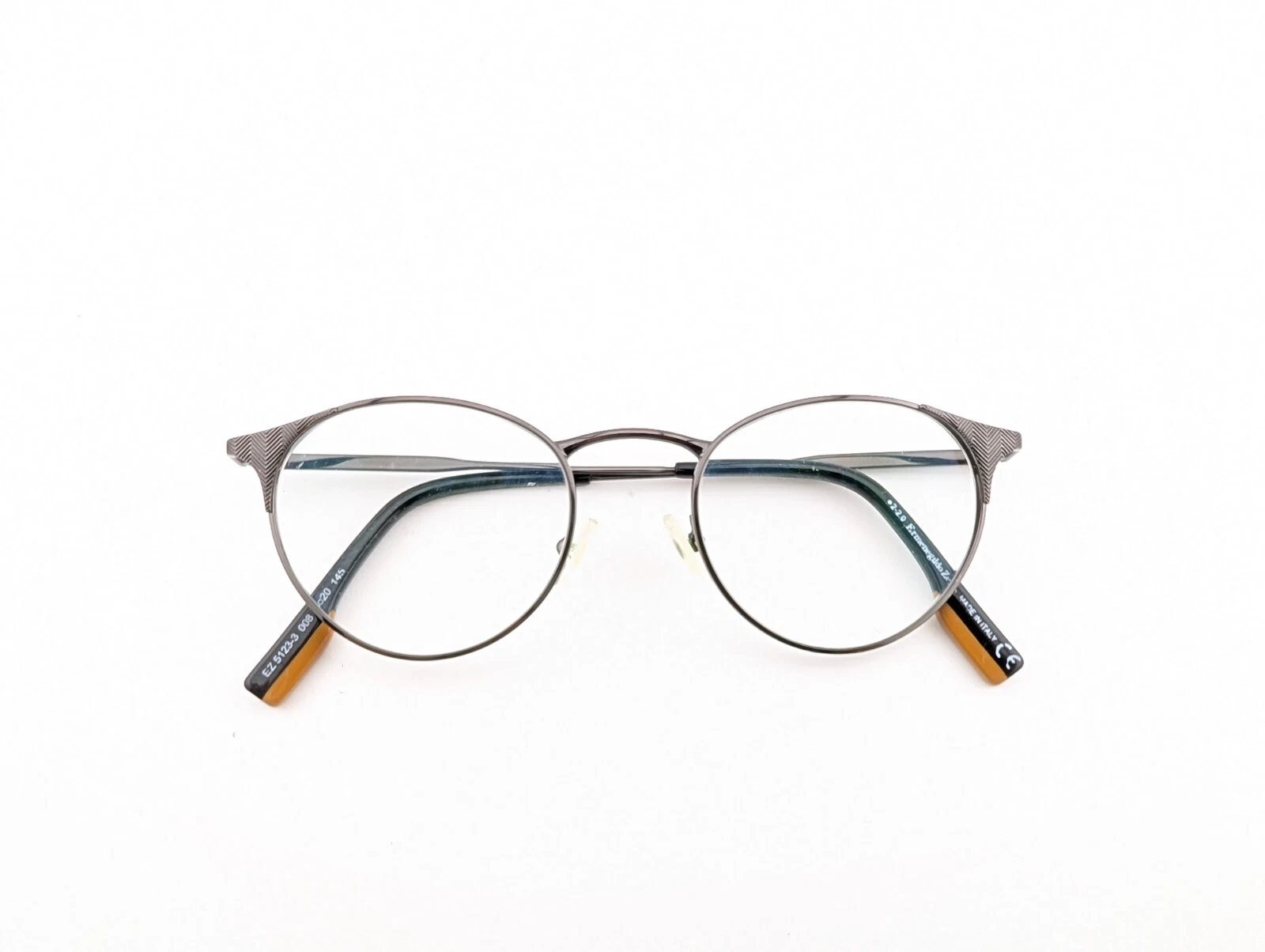 Ermenegildo Zegna Eyeglasses Frames Only, EZ 5123 3 008, 48 20 145, Gray, Italy