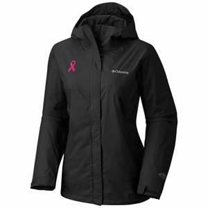columbia tested tough in pink rain jacket