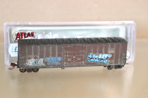 ATLAS 30067 N VERWITTERTE UNION PACIFIC DRGW FGE 50' BOX AUTO 61387 nv