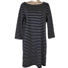 Gap Dress Women's Small Above Knee 3/4 Sleeve Blue Striped