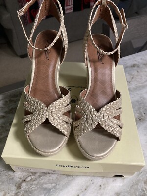 Lucky Brand Lainey Women's Sandals – Braided Wedge Espadrille Style
