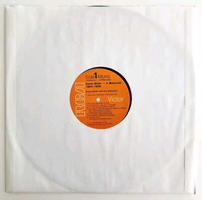 Glenn Miller A Memorial Mono Side 1&4 Vinyl Record 1970s 33 12'' LP VRA18