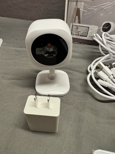 Open Box‼️Bonoch 4.3" Baby Monitor with 2 Cameras, 720p Split Screen white - Picture 8 of 11