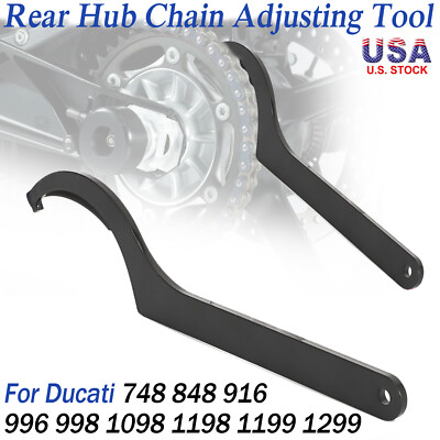Rear Hub Chain Adjusting Hook Tool For Ducati 748 848 916 996 998 1098 1198 1199
