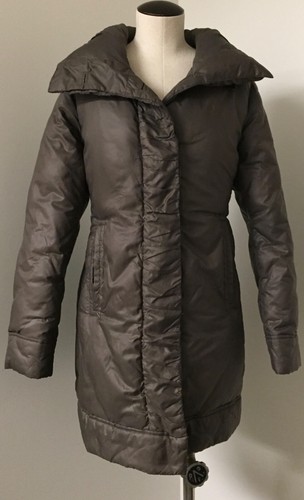 RAINFOREST DOWN PUFFER COAT BROWN HOODED OPERA COLLAR TRAVEL PACKABLE WARM L - Picture 10 of 12