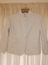 Beige Embroidered Cotton Jacket 8-10. Butterfly By Matthew Williamson.