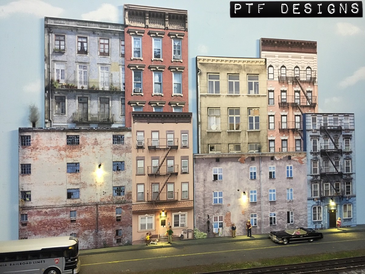 O Scale Scratch Built UP 3D Collage -8 Apartment Building Flats