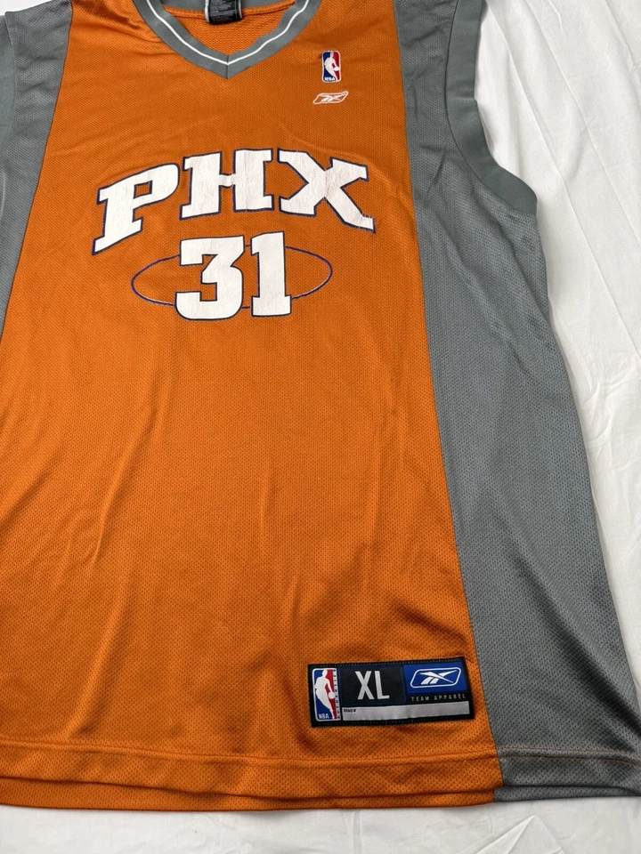 Camiseta deportiva cosida naranja XL Reebok Phoenix Suns Shawn Marion #31 NBA Y2K DE COLECCIÓN Foto 2 de 4