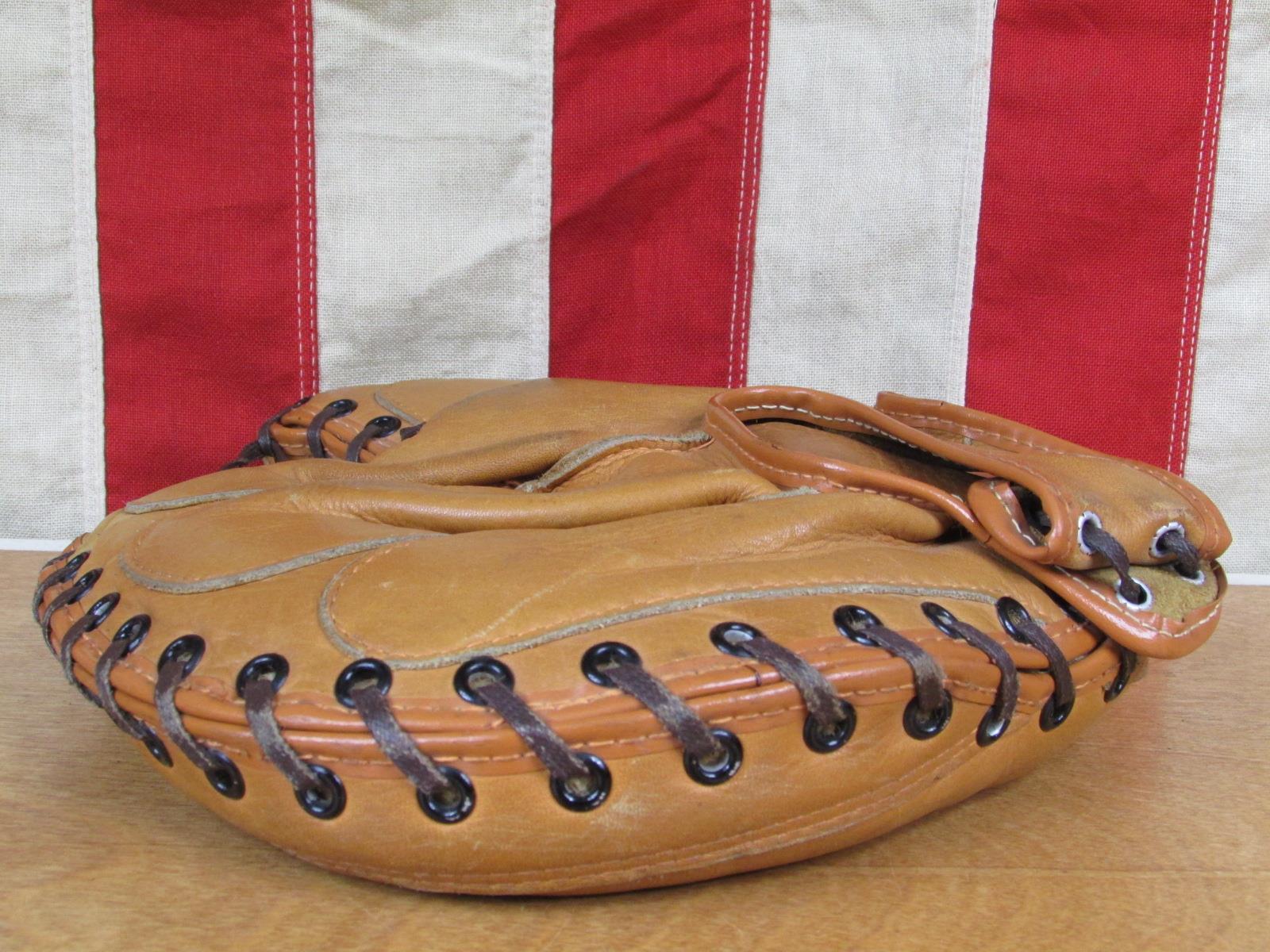 Vintage 1950s Dubow Leather Catchers Mitt Baseball Glove Model 614 Carl