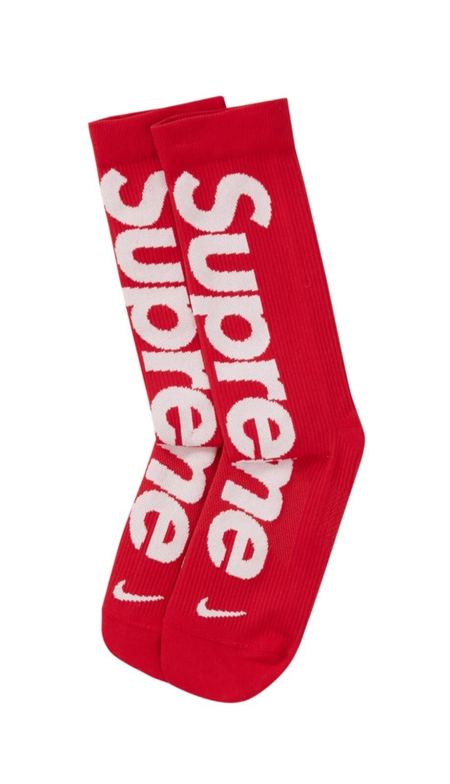 Chaussettes d'équipage légères Supreme x Nike SS21 * NEUVES * rouges 