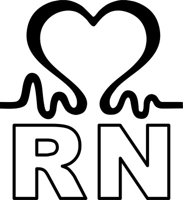 RN Nurse Heartbeat - Black Vinyl Graphic Car Truck Windows Decal, laptop