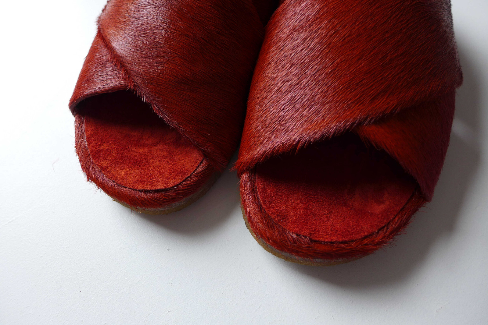 Dries Van Noten Calf Hair Slides in Burnt Orange - size 40 - BNWB, RRP £545 image 2