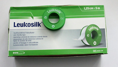 Leukosilk  Pflaster 1,25 cm x 5 m 1 x Rolle Silk Seide hautfreundlich VD: 10-25