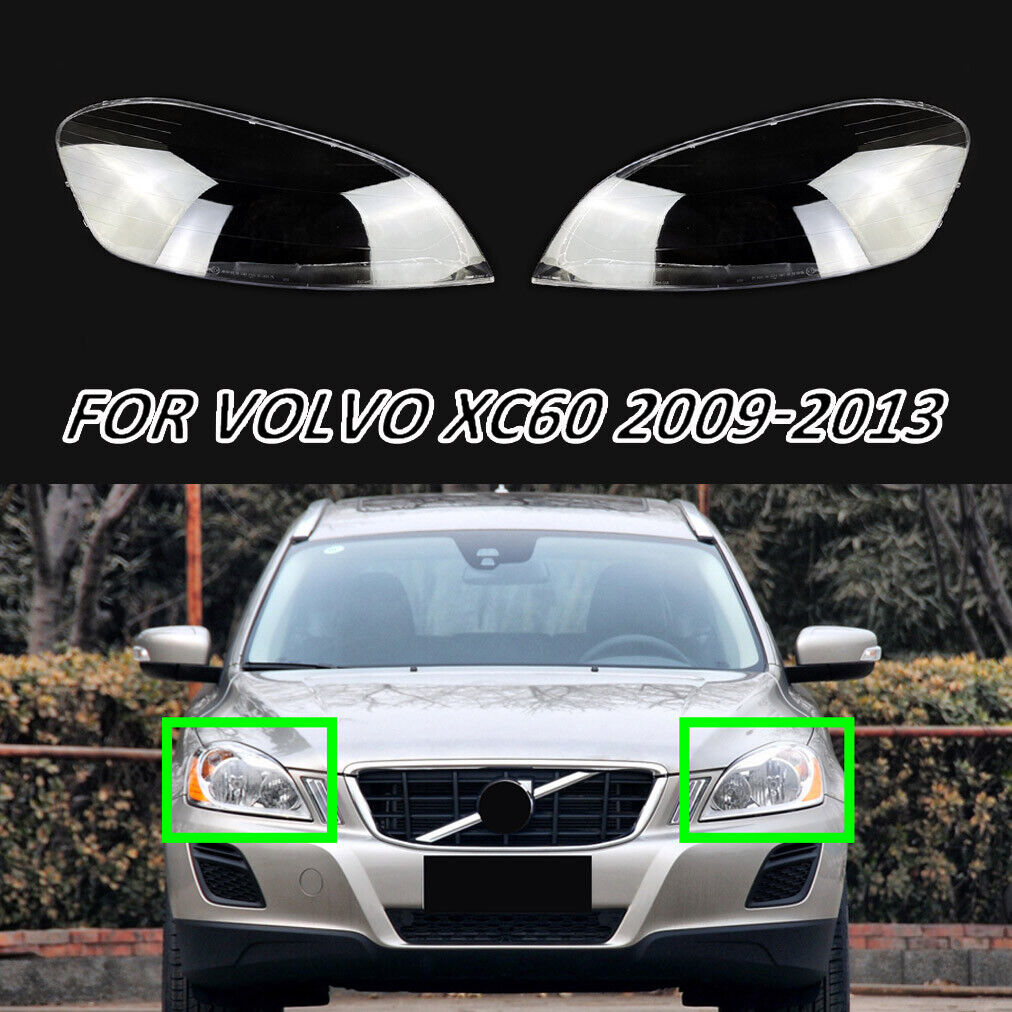 Fit For Volvo XC60 2009-2013 Headlight Lens Lamp Cover Transparent