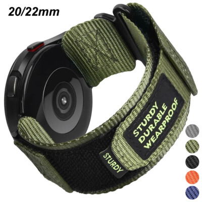 20/22MM Rugged Nylon Band Strap For Samsung Galaxy Watch 3 4 5 6 Classic Active