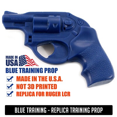 Blue Training Prop for RUGER LCR - Solid Resin - Not a Gun