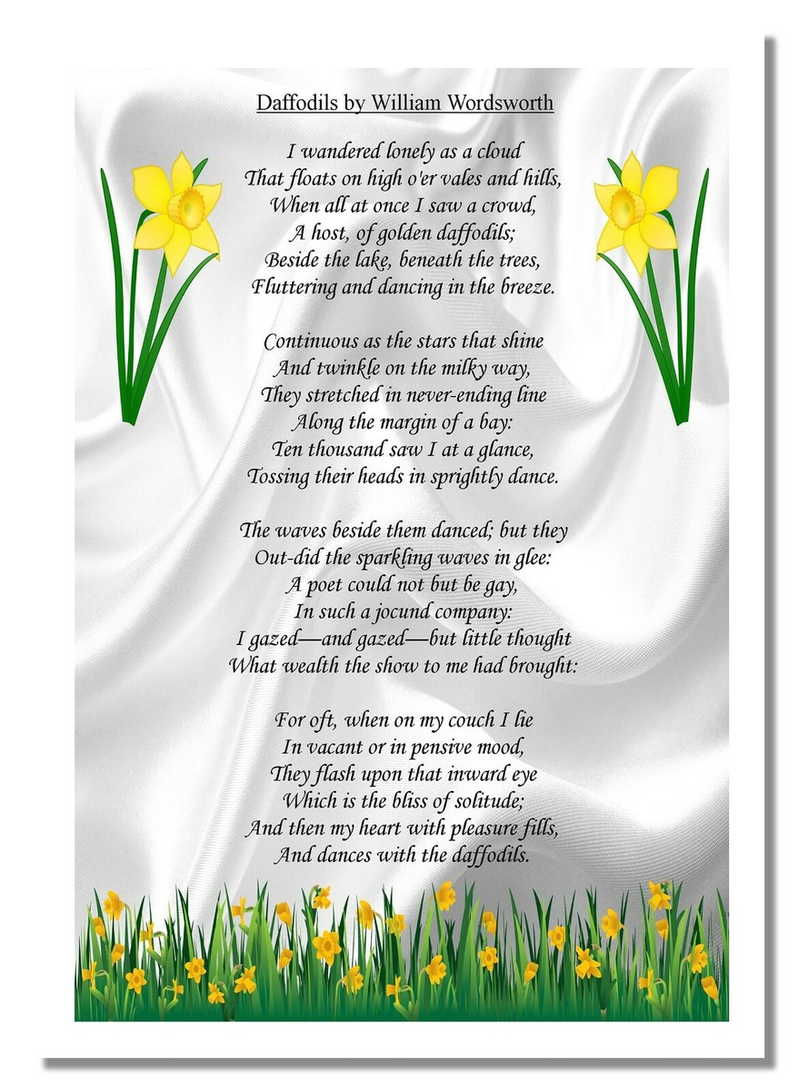 V/A – Daffodils To The Daffodils Here's… Amazon.com: Daffodils Canvas Print By William Wordsworth Wall Art