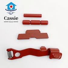 Glock Gen1-5 43/43X/48 Extended Slide Stop/Release Control Kit Stainle Steel Red