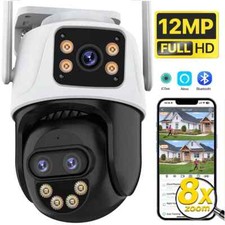 Three Lens Dual Screen IP Camera 8x Zoom Dual Lens 10MP/8MP home PTZ Camera