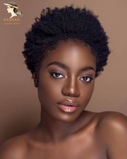 Pixie Cut Afro Kinky Curly Human Hair Wig Short Glueless Black Curly Wig US